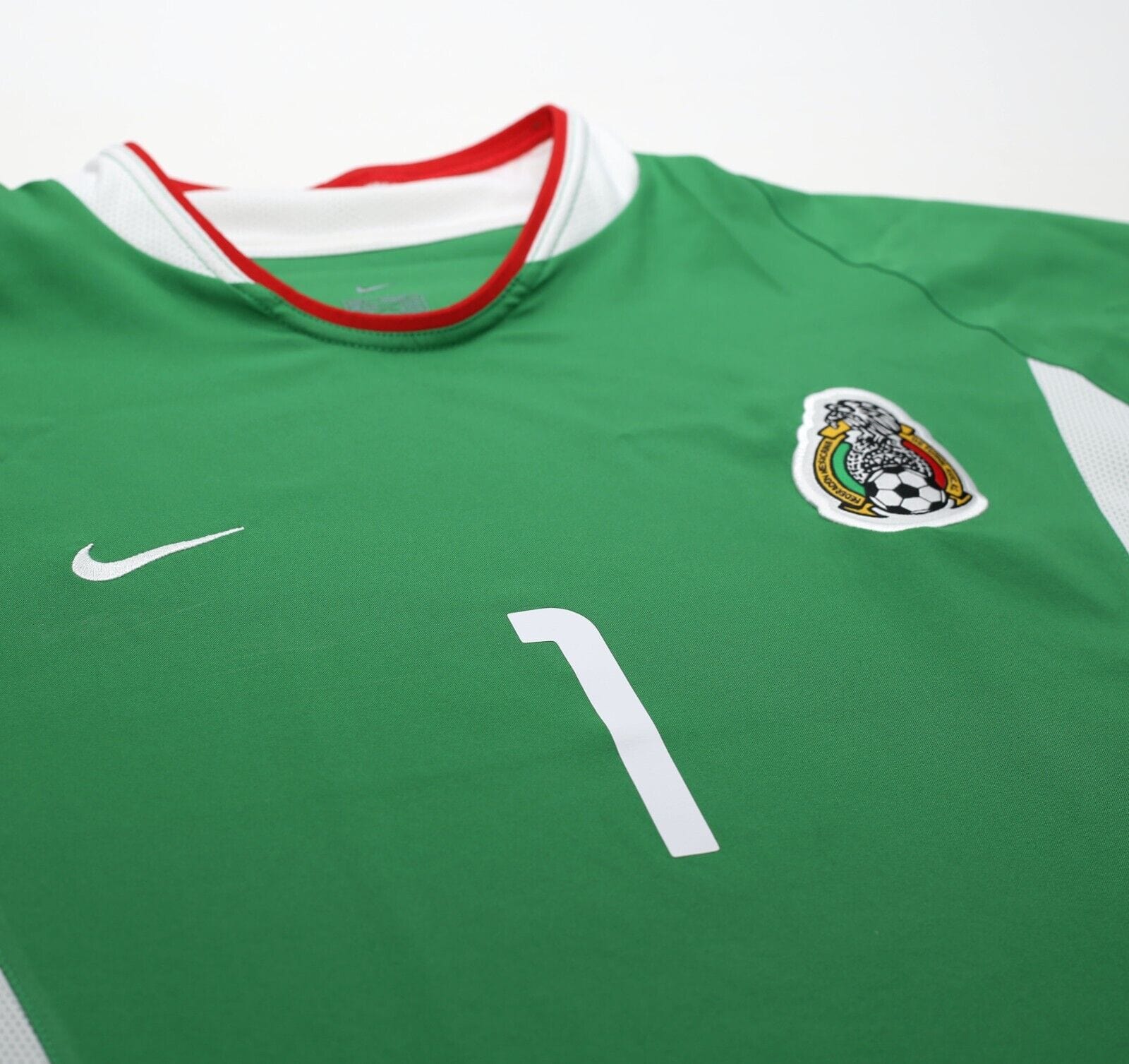 2003/04 J. CAMPOS #1 Mexico Vintage Nike Home Football Shirt (L)