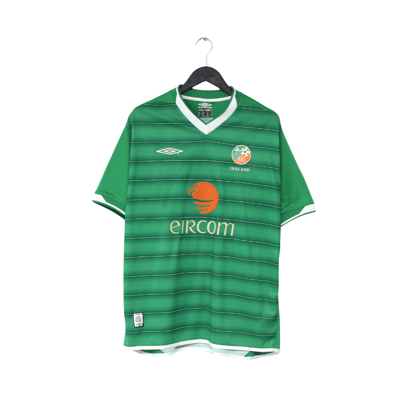 2003/04 KEANE #6 Ireland Vintage Umbro Home Football Shirt (L)
