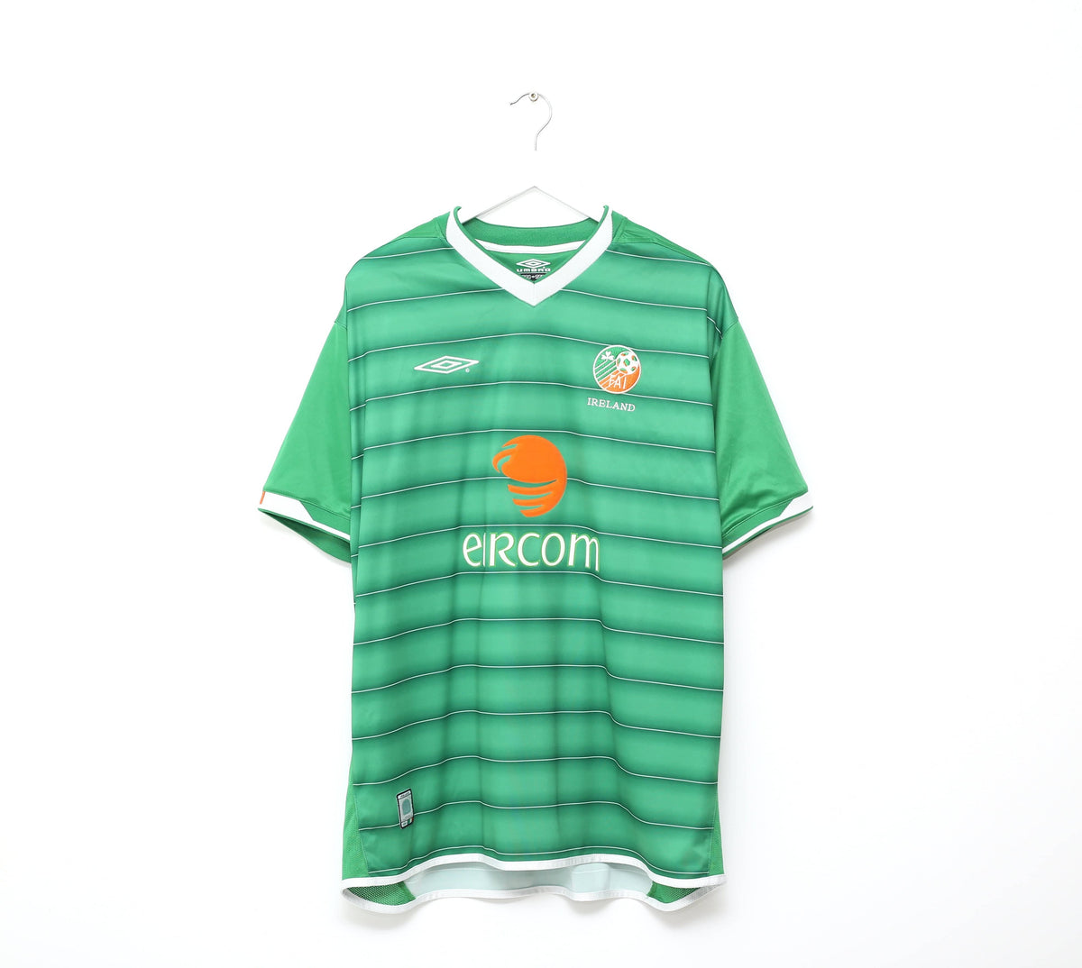 2003/04 KEANE #6 Ireland Vintage Umbro Home Football Shirt (XL)