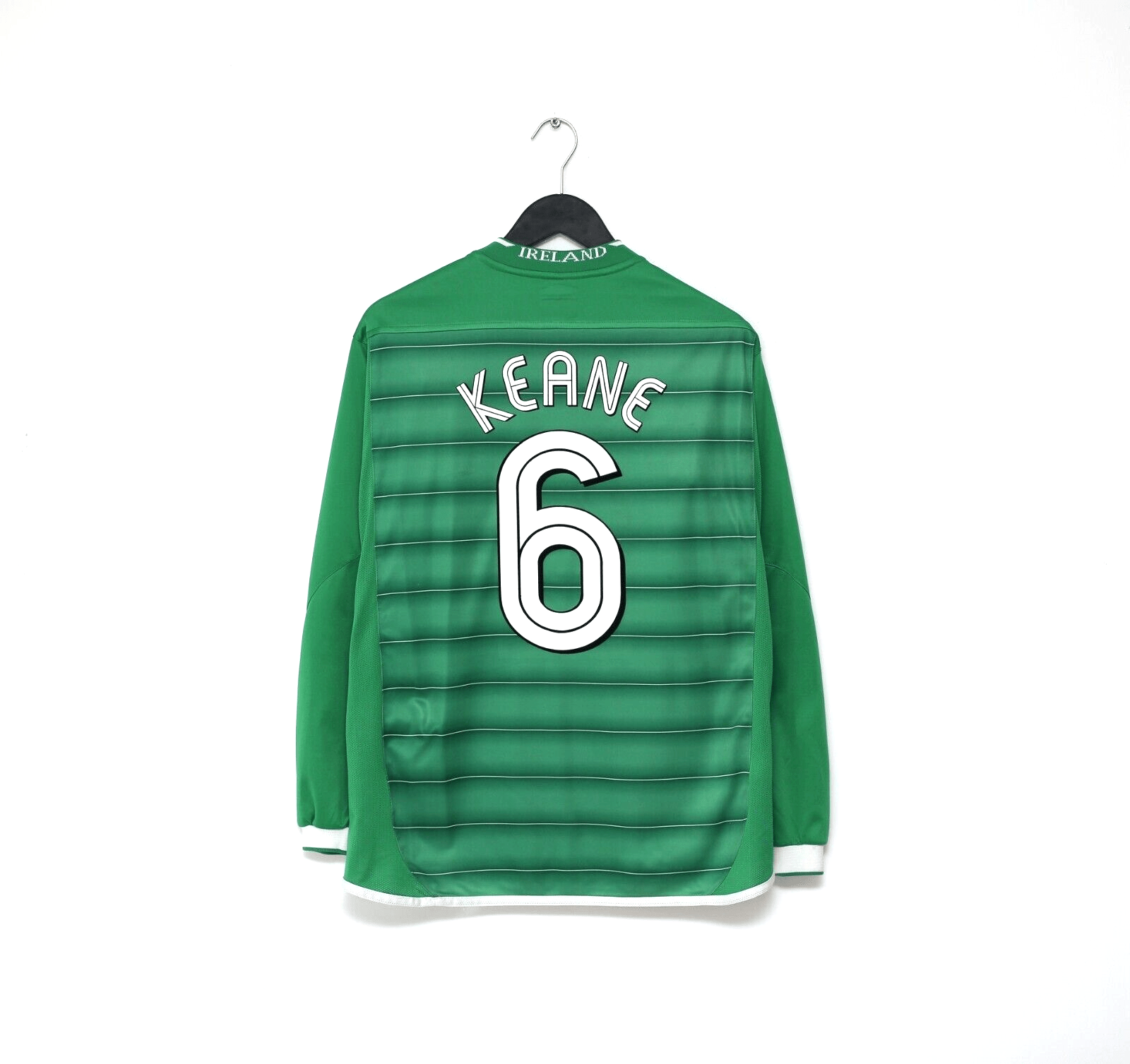 2003/04 KEANE #6 Ireland Vintage Umbro L/S Home Football Shirt (M)