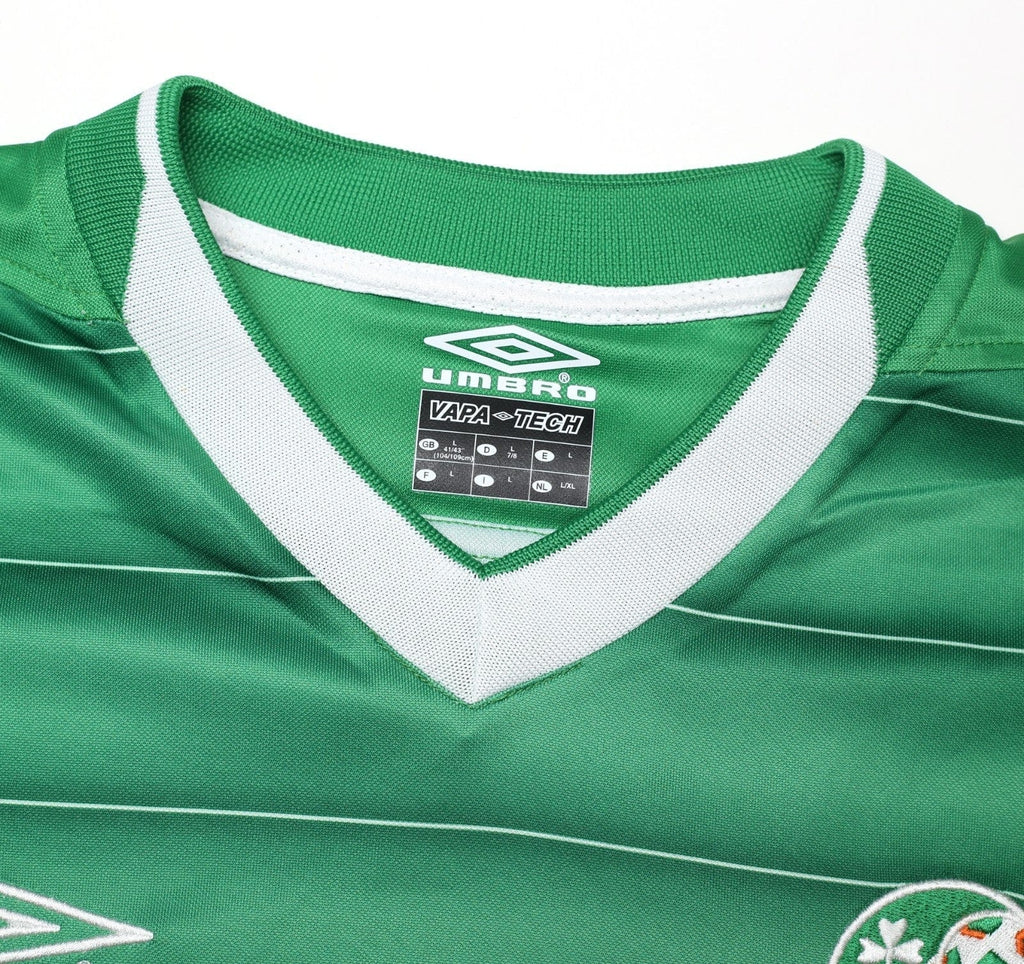2003/04 KEANE #6 Ireland Vintage Umbro Long Sleeve Home Football Shirt (L)