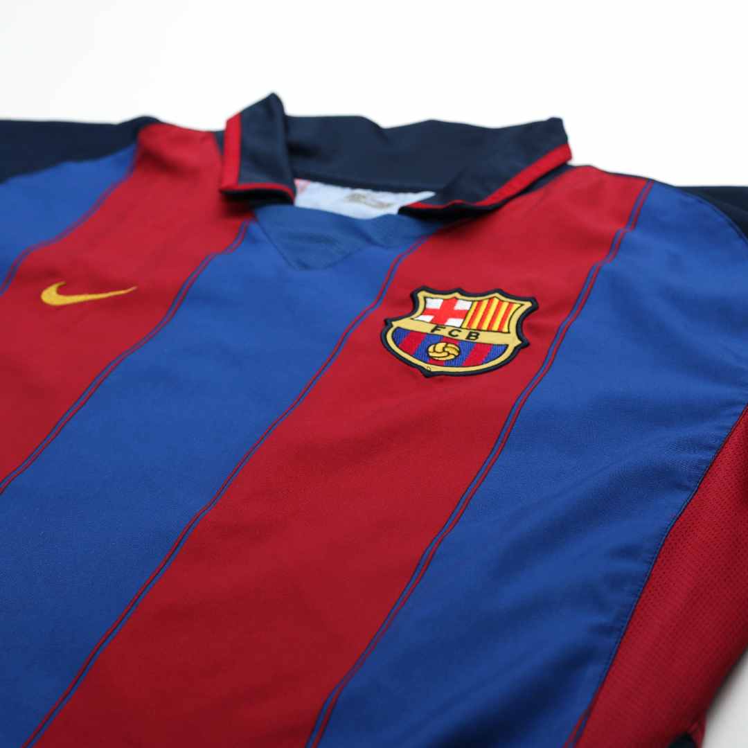 2003/04 Larsson #7 Barcelona Vintage Nike Home Football Shirt (XL)