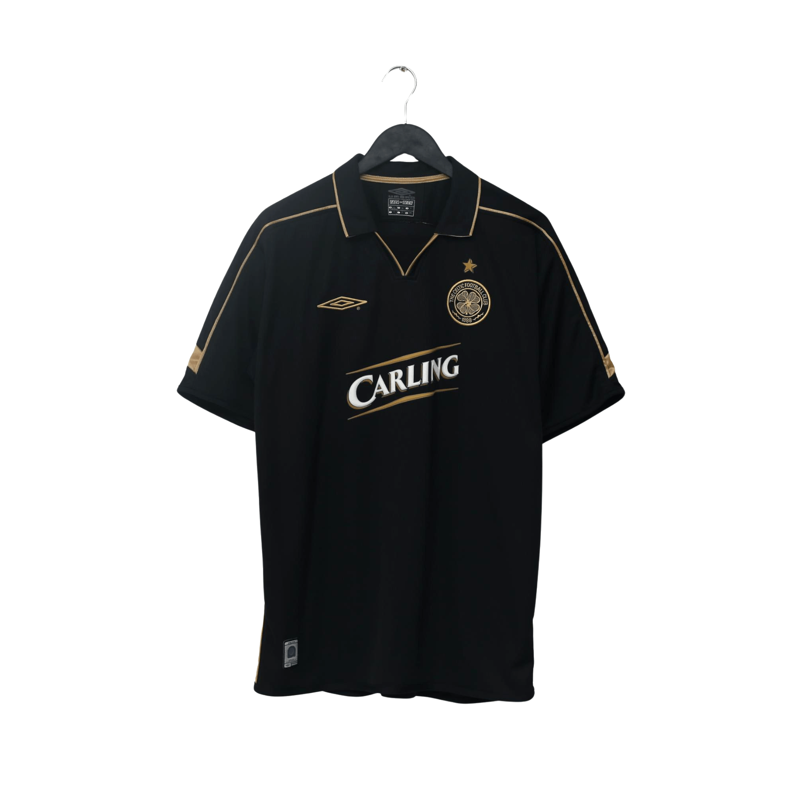 2003/04 Larsson #7 Celtic Vintage Umbro Away Football Shirt (L)