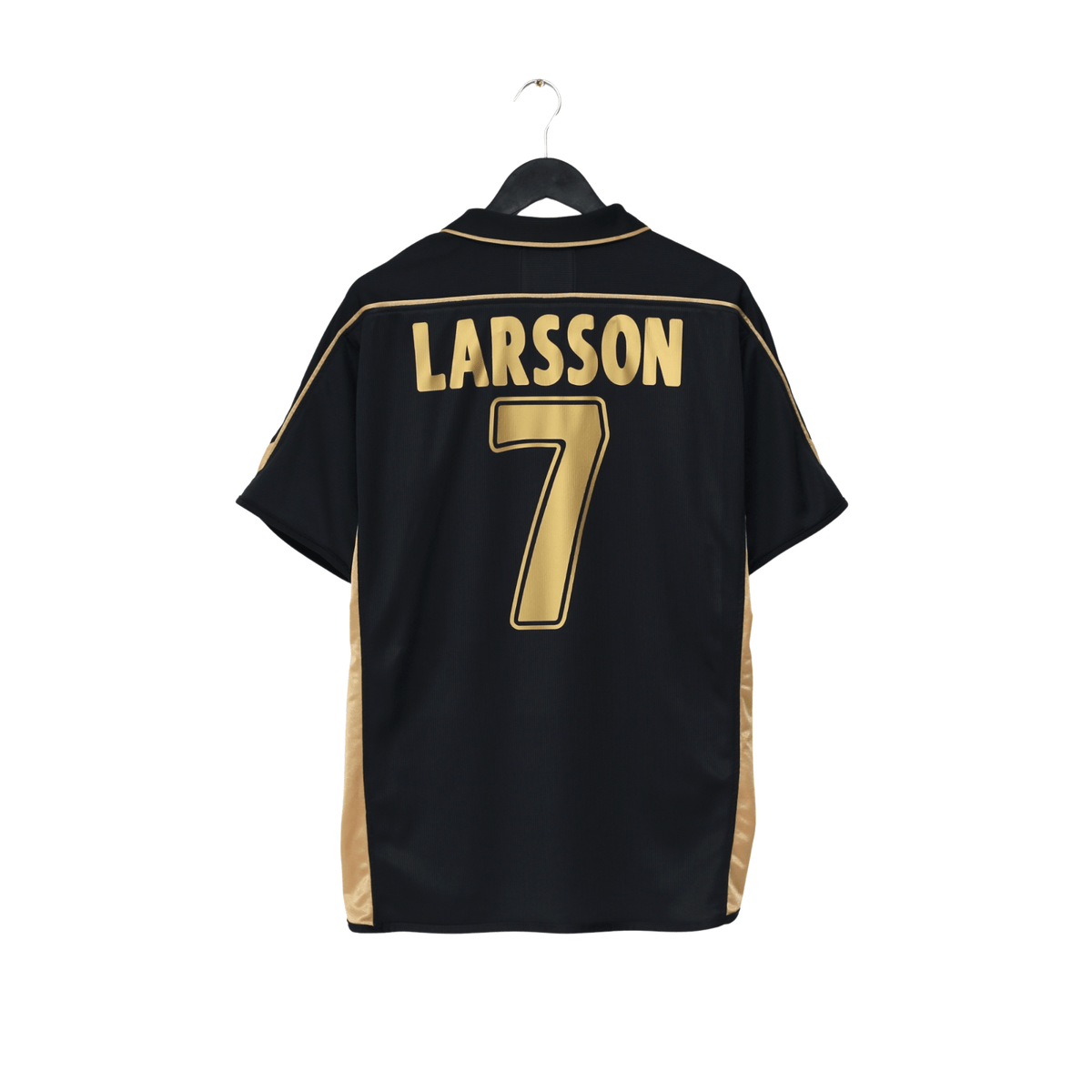 2003/04 Larsson #7 Celtic Vintage Umbro European Away Football Shirt (L)