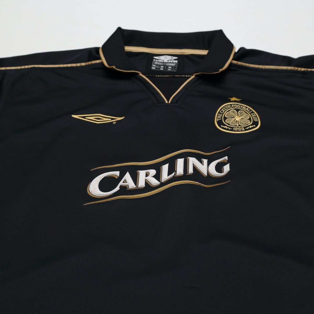 2003/04 Larsson #7 Celtic Vintage Umbro European Away Football Shirt (L)