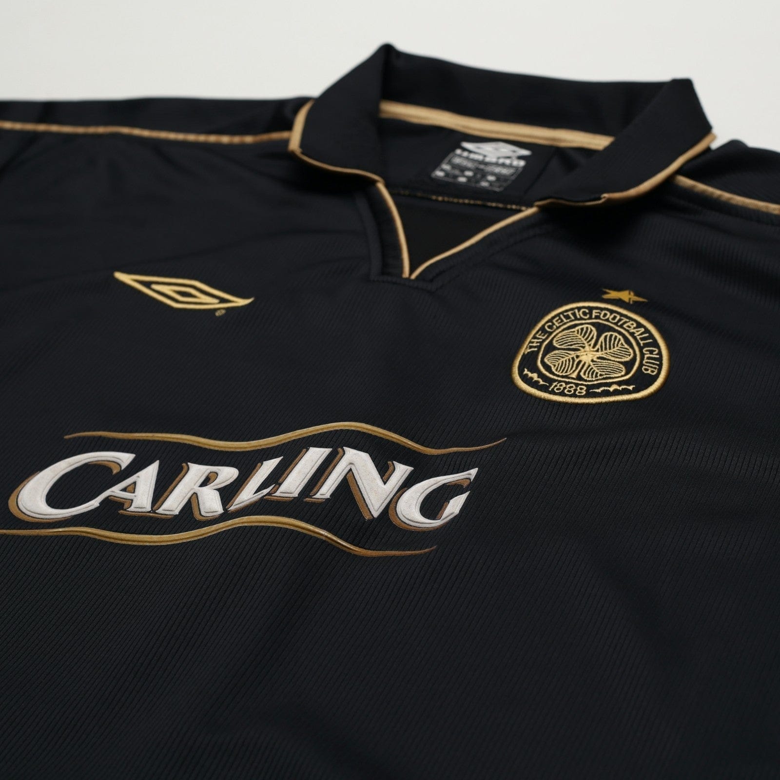 2003/04 Larsson #7 Celtic Vintage Umbro European Away Football Shirt (L)