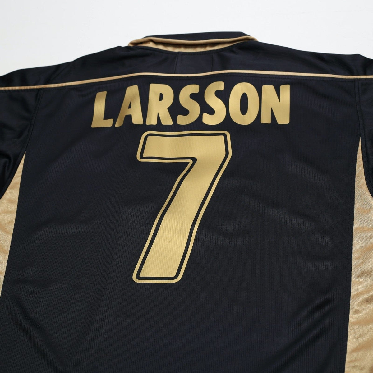 2003/04 Larsson #7 Celtic Vintage Umbro European Away Football Shirt (L)