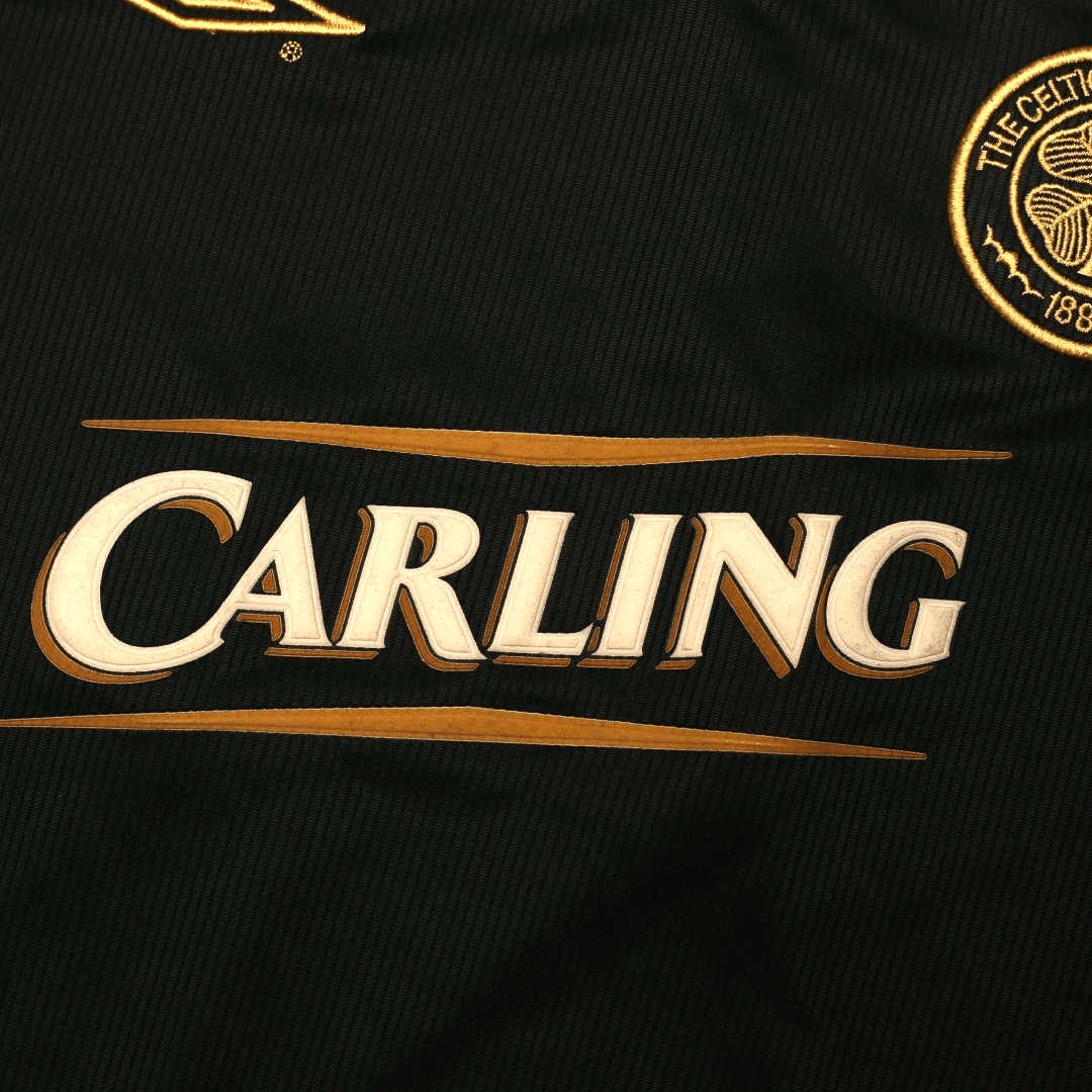 2003/04 Larsson #7 Celtic Vintage Umbro European Away Football Shirt (L)