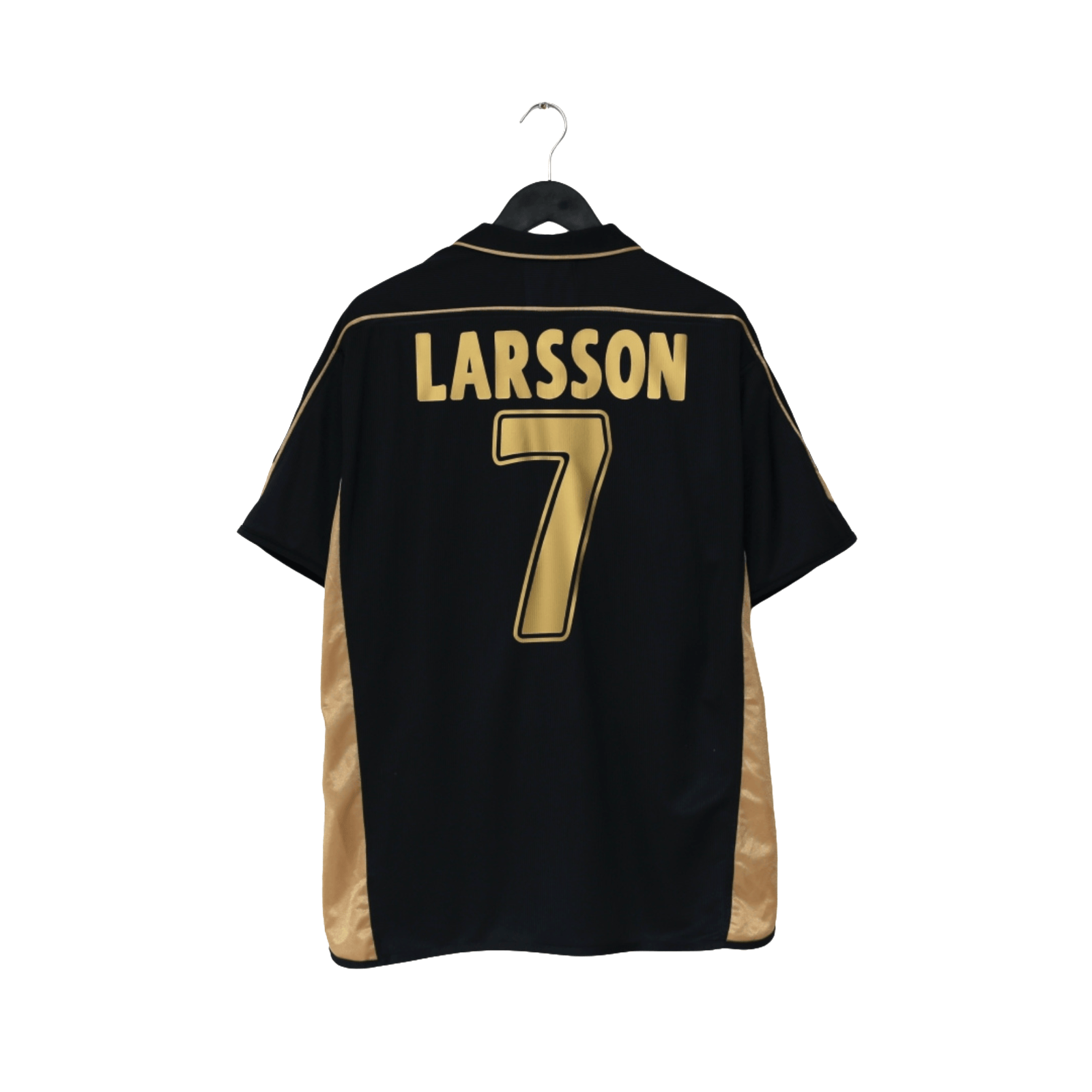 2003/04 Larsson #7 Celtic Vintage Umbro European Away Football Shirt (L)