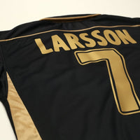 2003/04 Larsson #7 Celtic Vintage Umbro European Away Football Shirt (L)