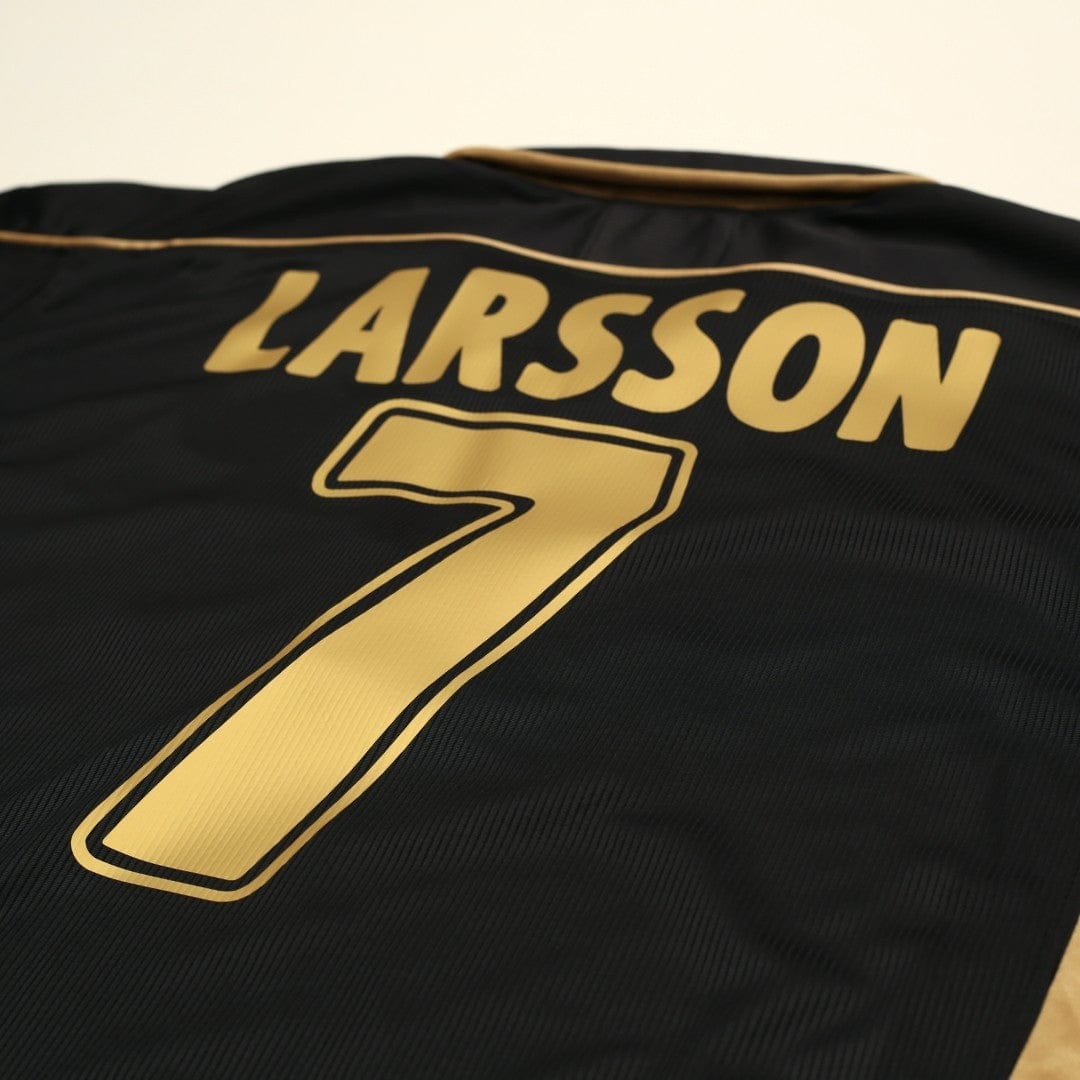 2003/04 Larsson #7 Celtic Vintage Umbro European Away Football Shirt (L)