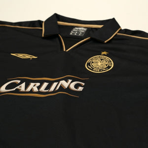 2003/04 Larsson #7 Celtic Vintage Umbro European Away Football Shirt (L)