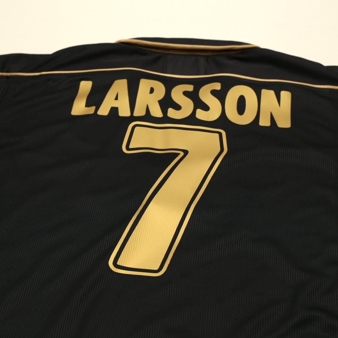 2003/04 Larsson #7 Celtic Vintage Umbro European Away Football Shirt (L)