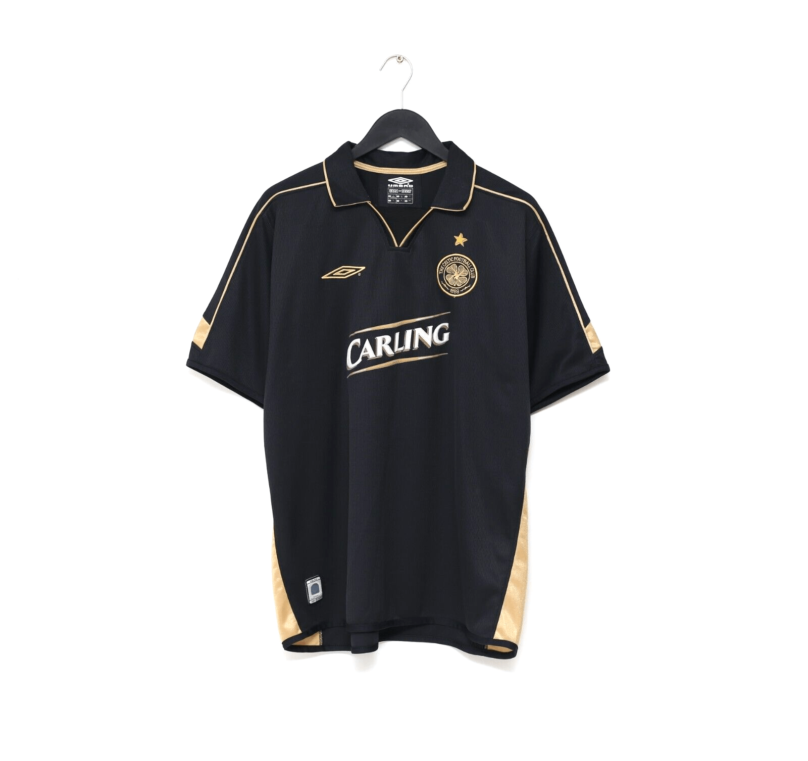 2003/04 Larsson #7 Celtic Vintage Umbro European Away