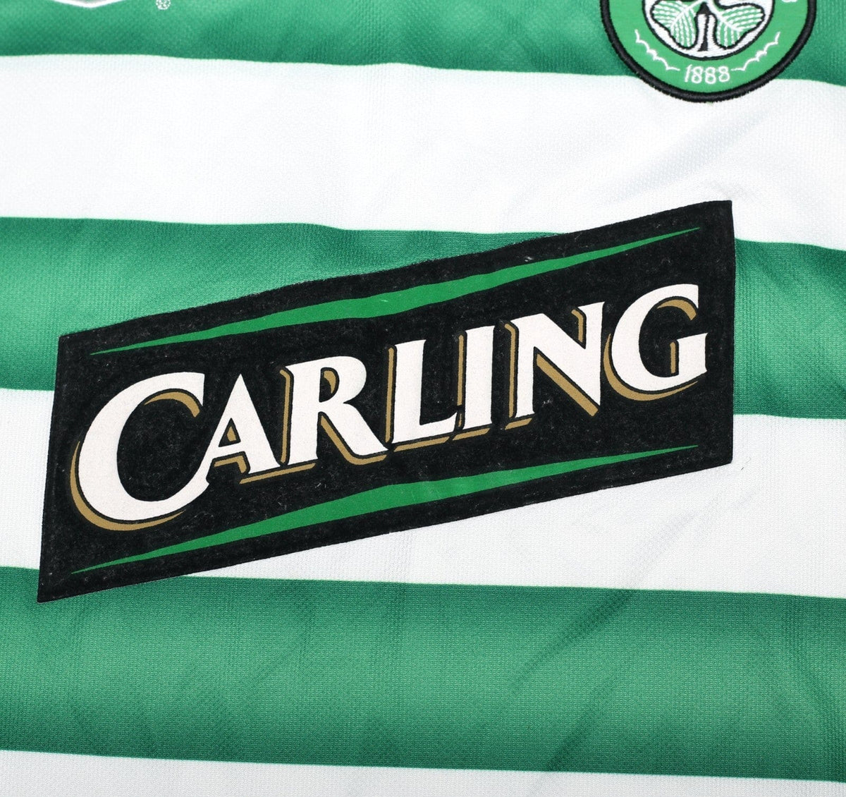 2003/04 LARSSON #7 Celtic Vintage Umbro European Home Football Shirt (L)