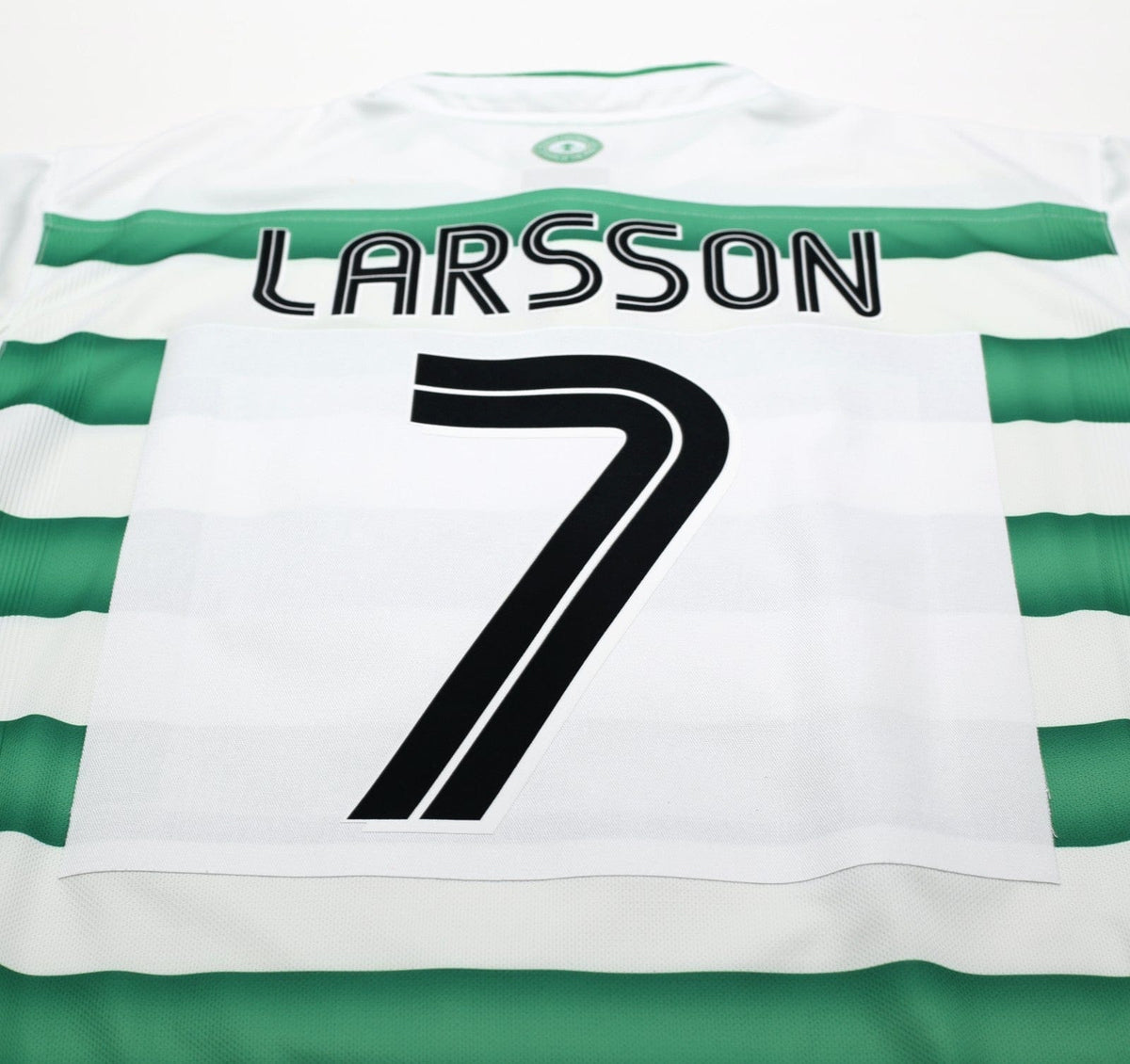 2003/04 LARSSON #7 Celtic Vintage Umbro European Home Football Shirt (L)