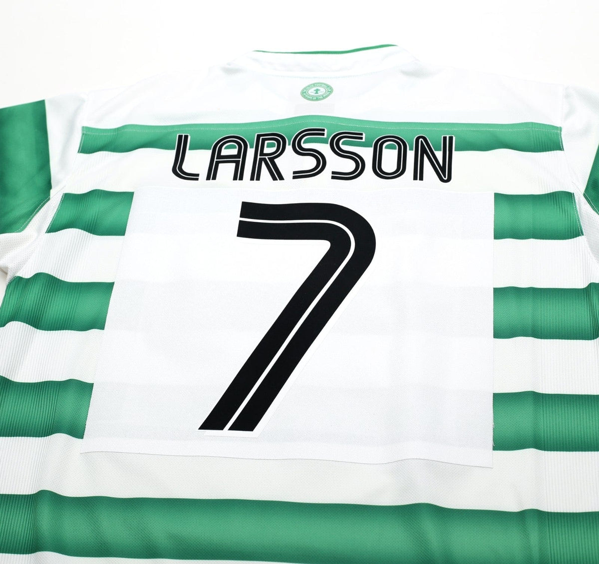2003/04 LARSSON #7 Celtic Vintage Umbro European Home Football Shirt (L)