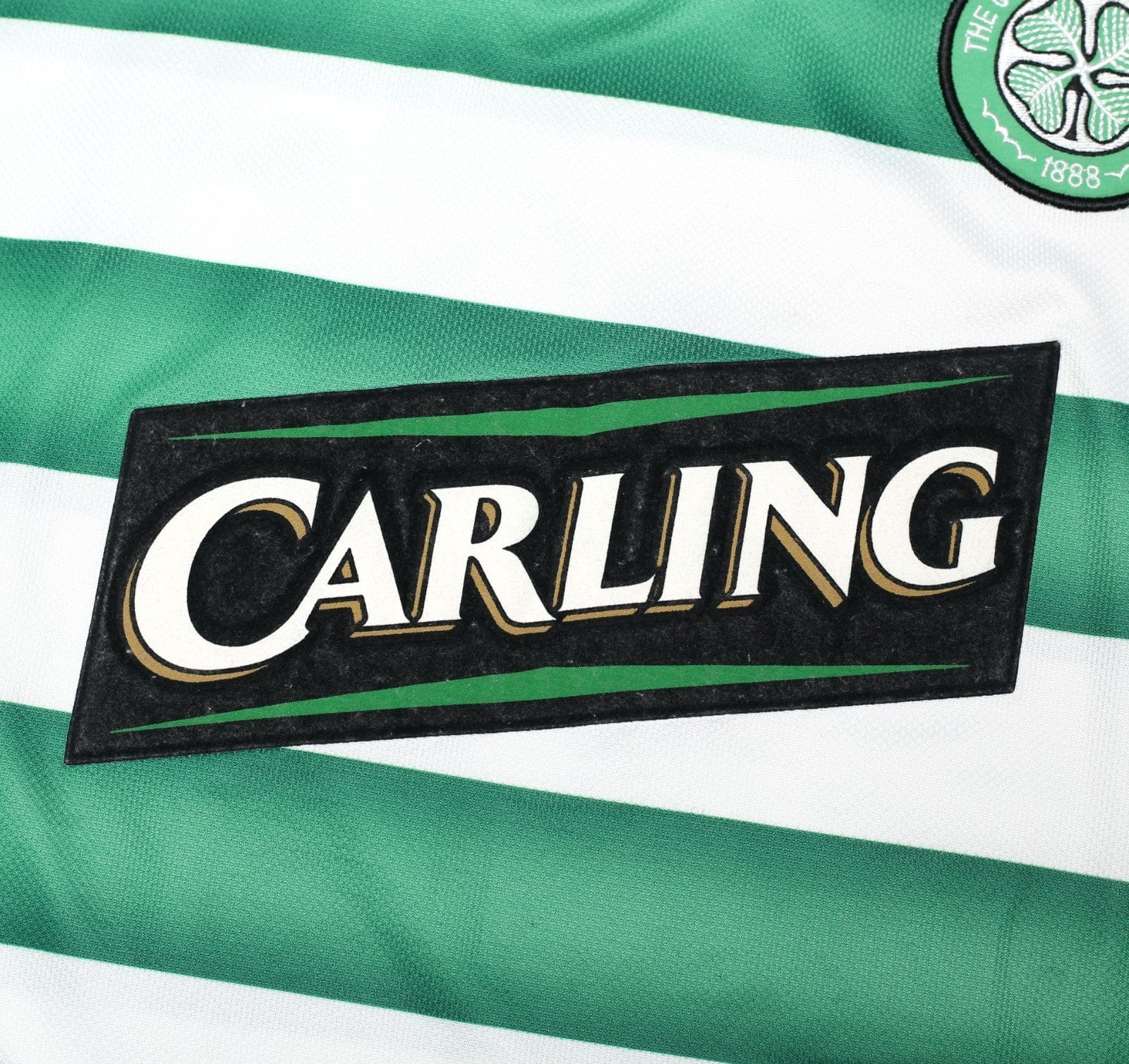 2003/04 LARSSON #7 Celtic Vintage Umbro European Home Football Shirt (L)