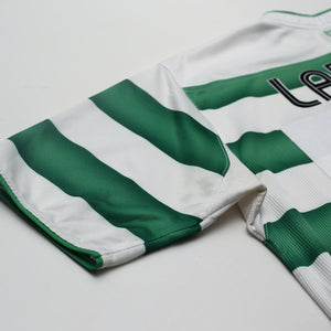 2003/04 Larsson #7 Celtic Vintage Umbro European Home Football Shirt (L)