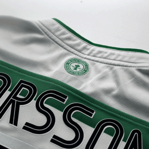 2003/04 Larsson #7 Celtic Vintage Umbro European Home Football Shirt (L)
