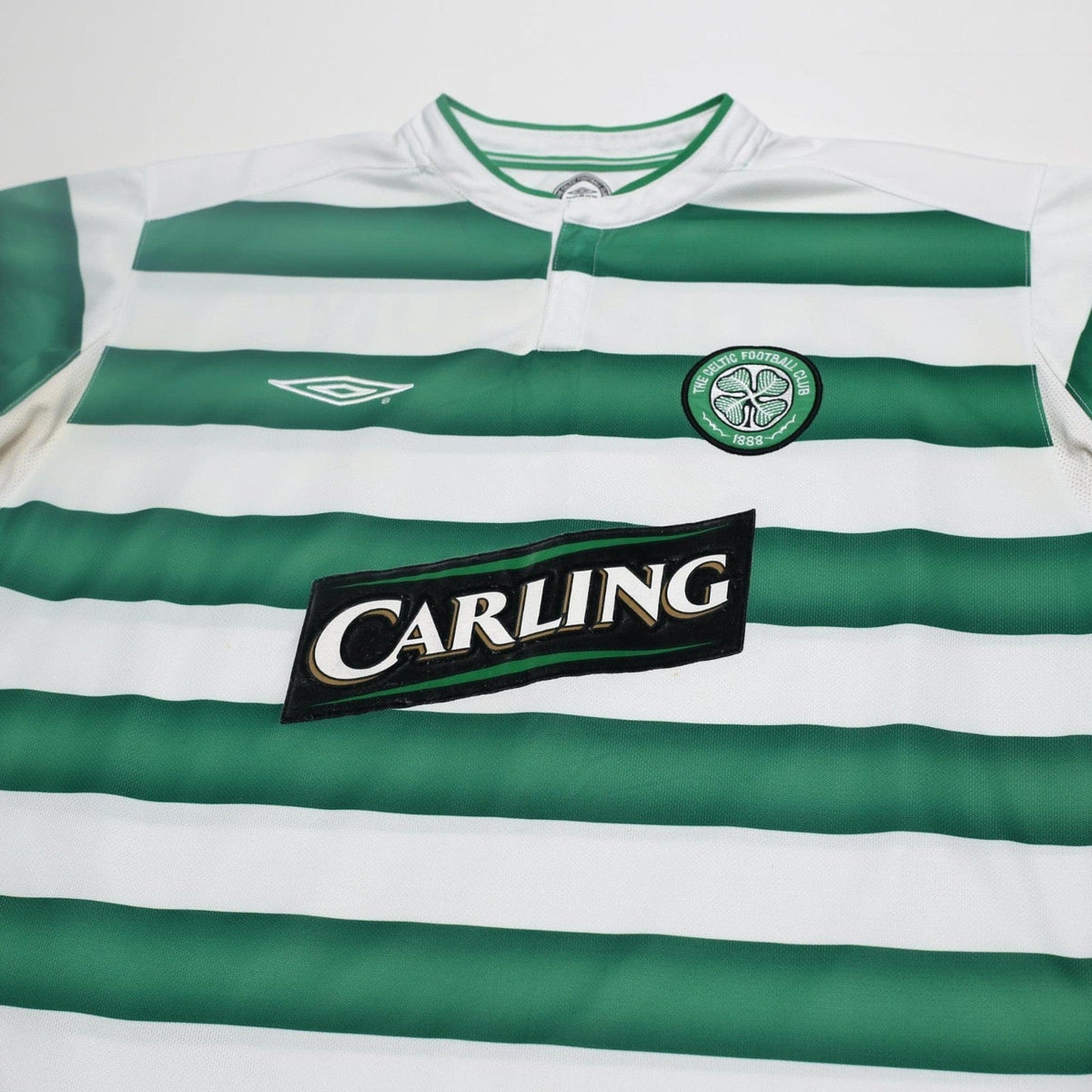 2003/04 Larsson #7 Celtic Vintage Umbro European Home Football Shirt (L)