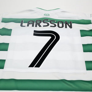2003/04 Larsson #7 Celtic Vintage Umbro European Home Football Shirt (L)