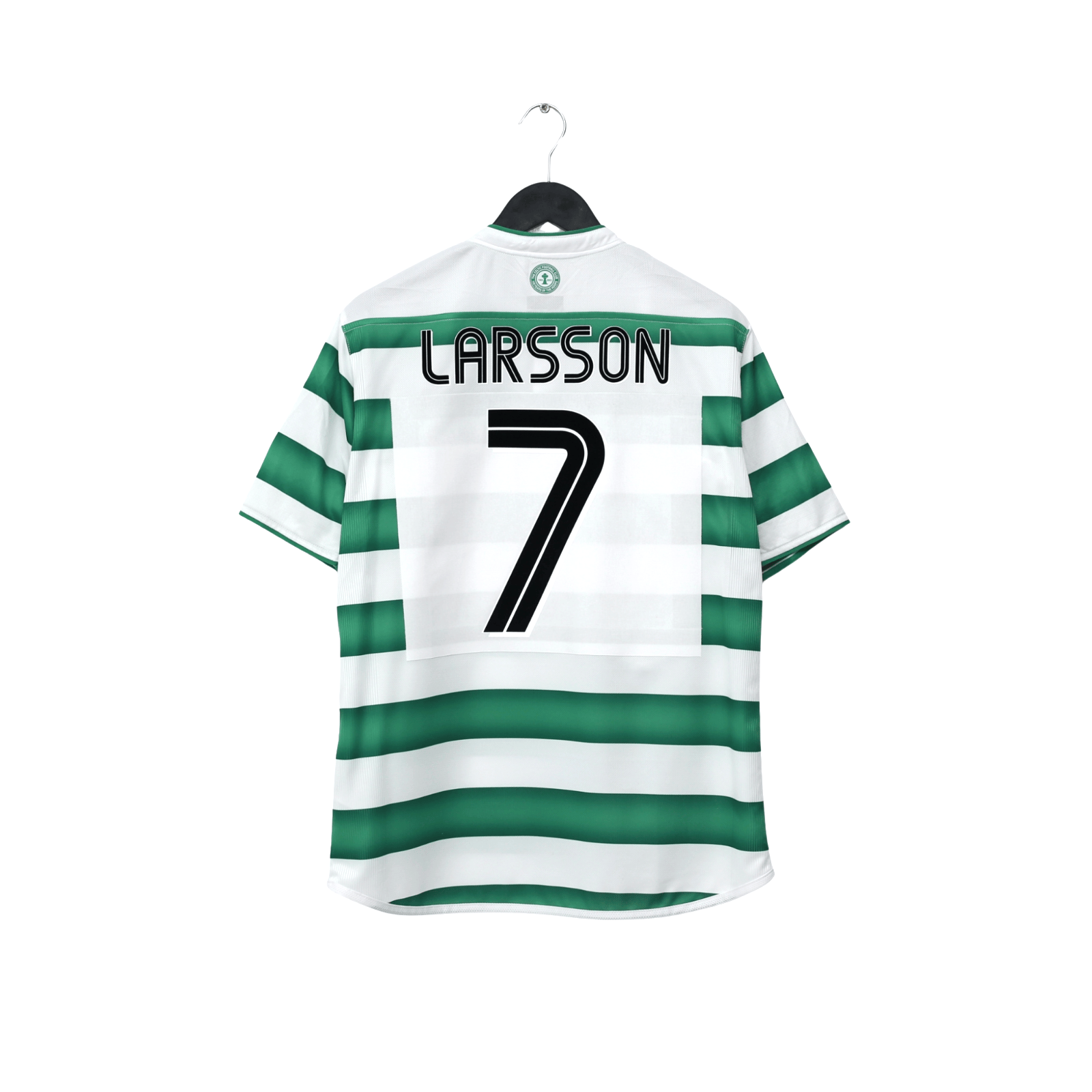 2003/04 Larsson #7 Celtic Vintage Umbro European Home Football Shirt (M)