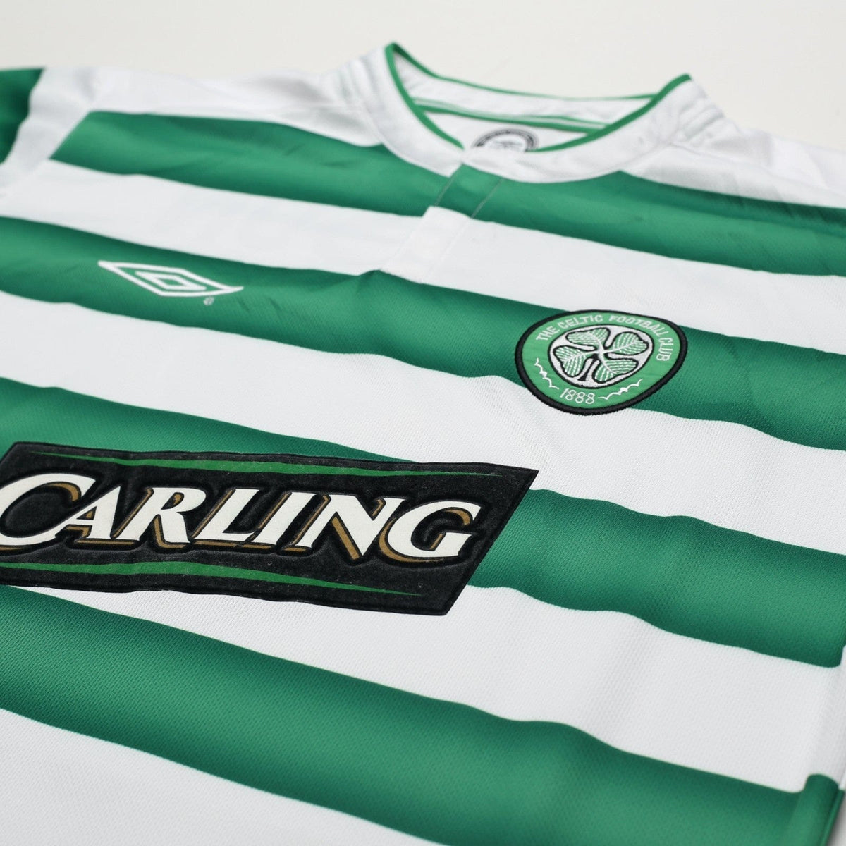 2003/04 Larsson #7 Celtic Vintage Umbro European Home Football Shirt (M)