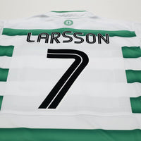 2003/04 Larsson #7 Celtic Vintage Umbro European Home Football Shirt (M)