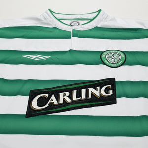 2003/04 Larsson #7 Celtic Vintage Umbro European Home Football Shirt (M)