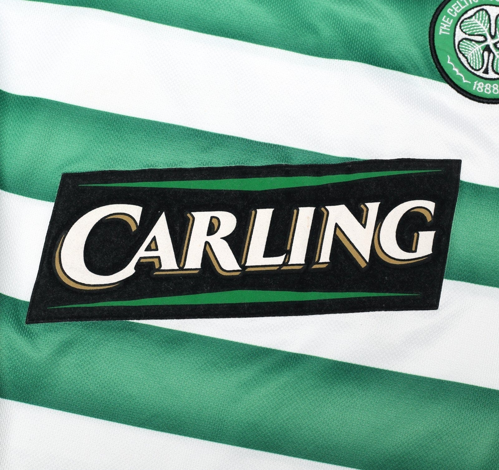 2003/04 LARSSON #7 Celtic Vintage Umbro European Home Football Shirt (S)