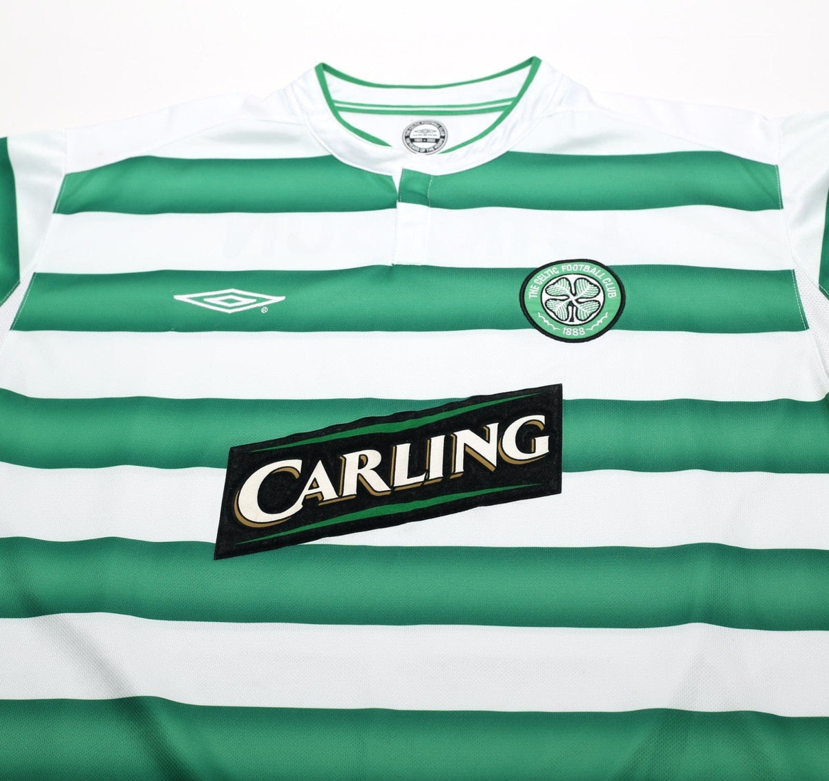 2003/04 LARSSON #7 Celtic Vintage Umbro European Home Football Shirt (XL)