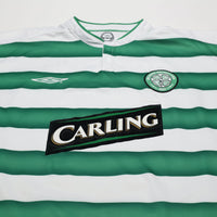 2003/04 Larsson #7 Celtic Vintage Umbro European Home Football Shirt (XL)