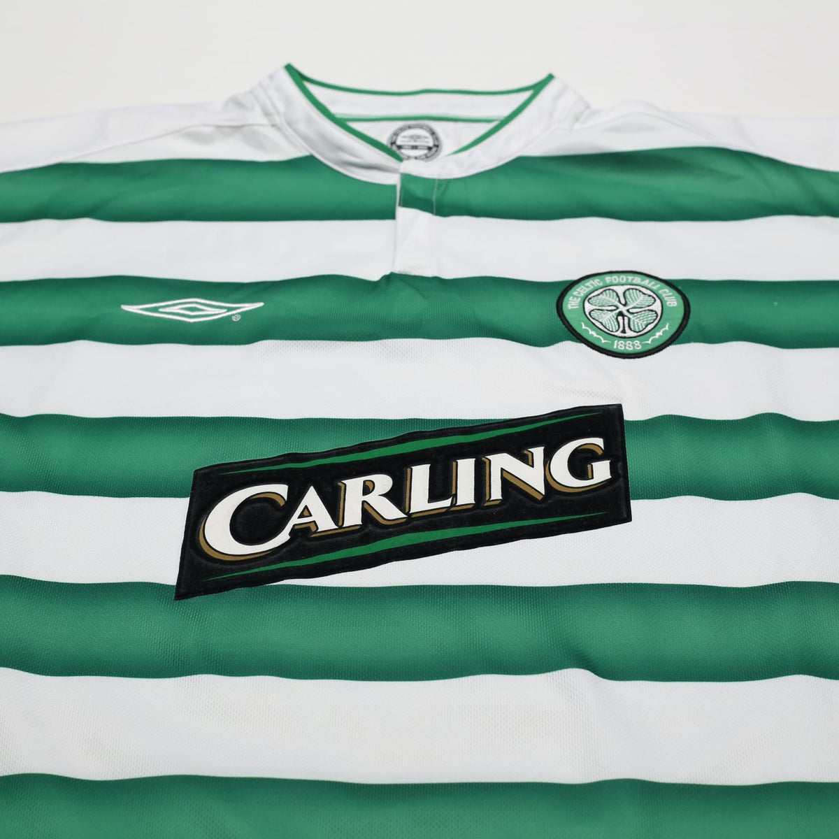 2003/04 Larsson #7 Celtic Vintage Umbro European Home Football Shirt (XL)