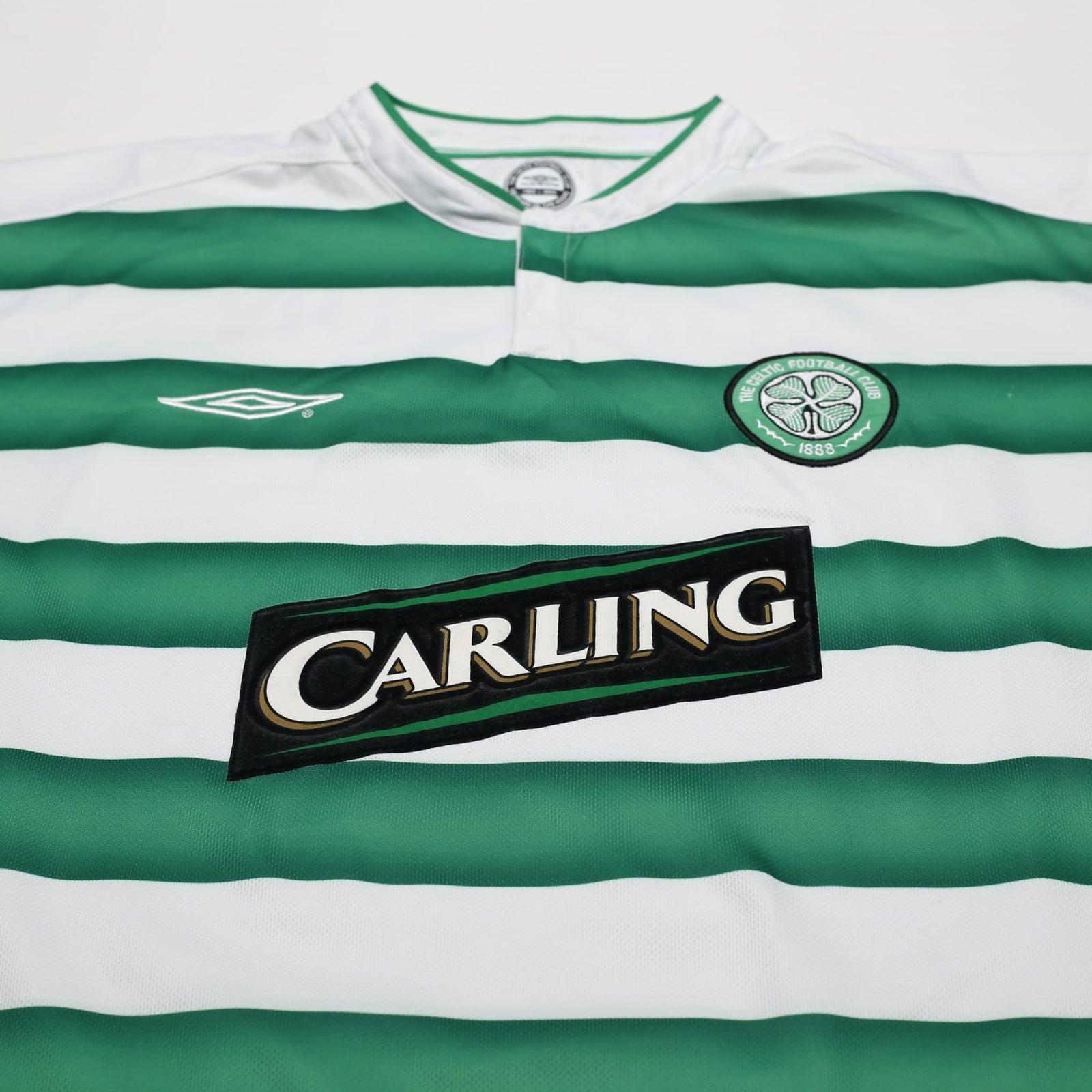 2003/04 Larsson #7 Celtic Vintage Umbro European Home Football Shirt (XL)