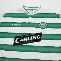 2003/04 Larsson #7 Celtic Vintage Umbro European Home Football Shirt (XL)