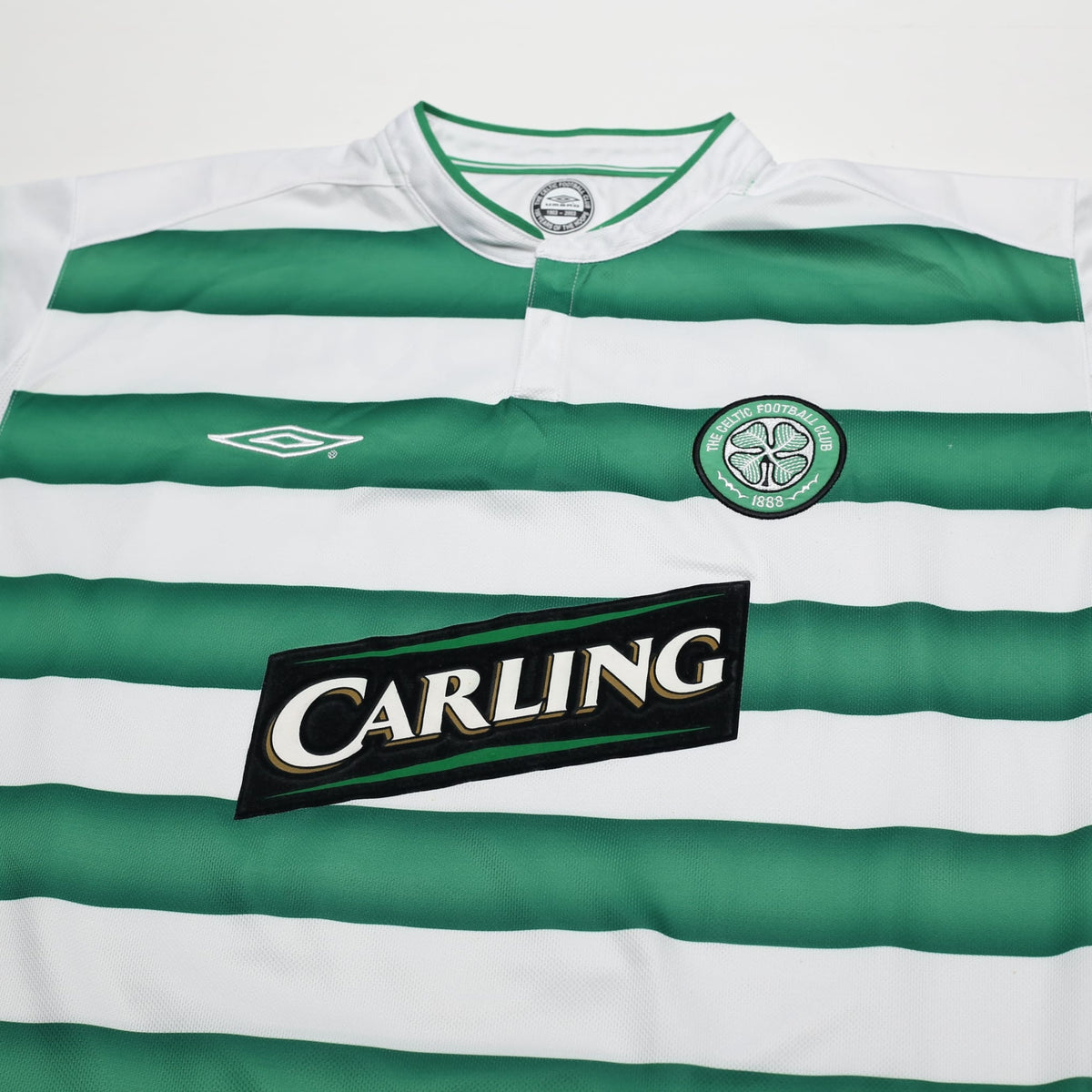 2003/04 Larsson #7 Celtic Vintage Umbro European Home Football Shirt (XL)