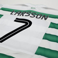 2003/04 Larsson #7 Celtic Vintage Umbro European Home Football Shirt (XL)
