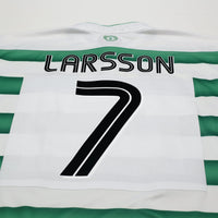 2003/04 Larsson #7 Celtic Vintage Umbro European Home Football Shirt (XL)