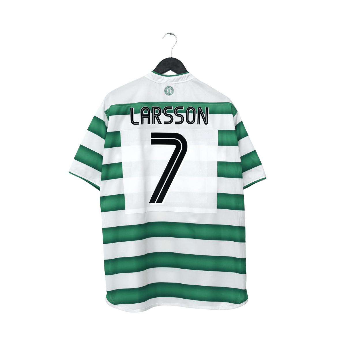 2003/04 Larsson #7 Celtic Vintage Umbro European Home Football Shirt (XL)