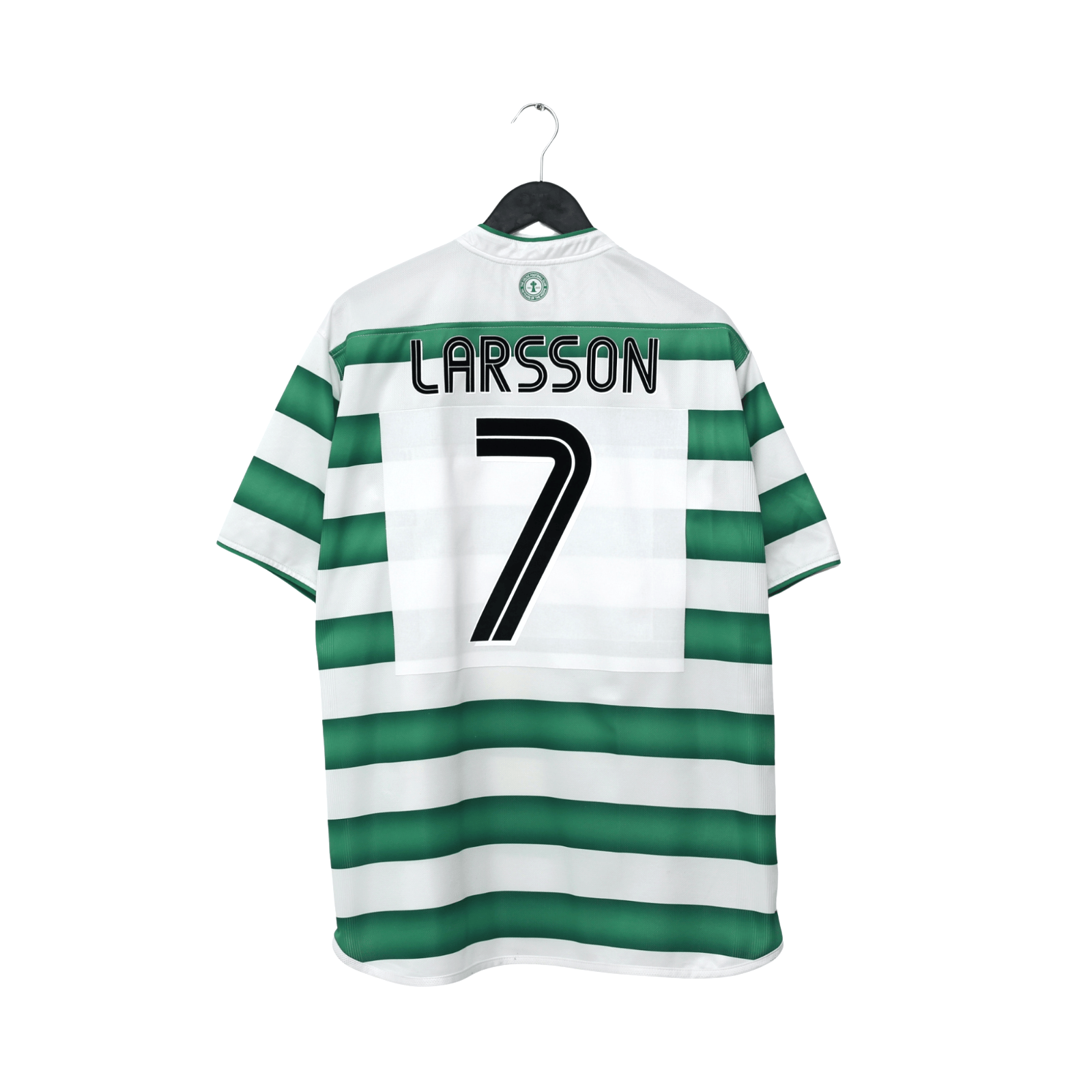 2003/04 Larsson #7 Celtic Vintage Umbro European Home Football Shirt (XL)
