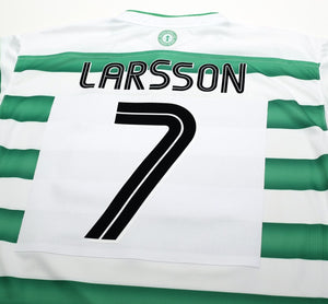 2003/04 LARSSON #7 Celtic Vintage Umbro European Home Football Shirt (XL) Sweden