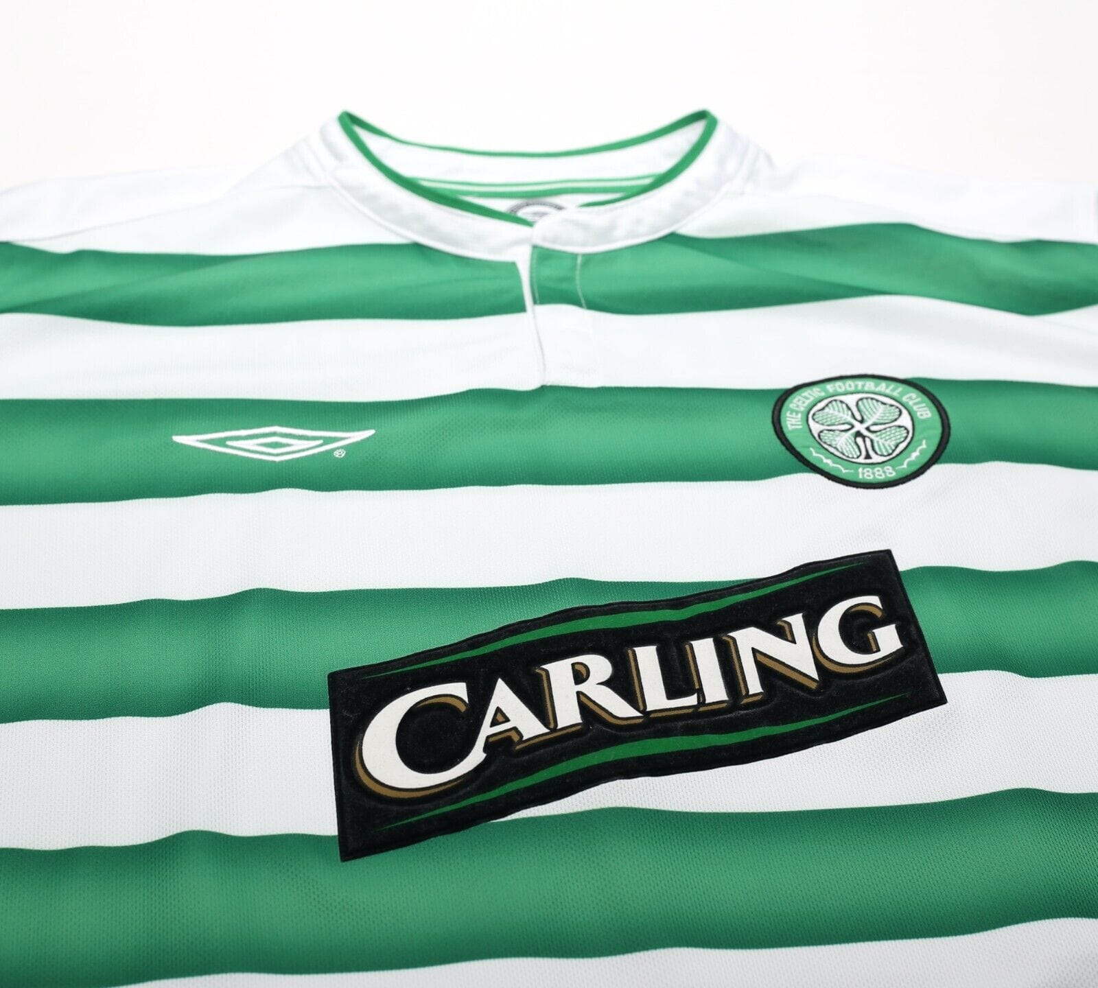 2003/04 LARSSON #7 Celtic Vintage Umbro European Home Football Shirt (XL) Sweden