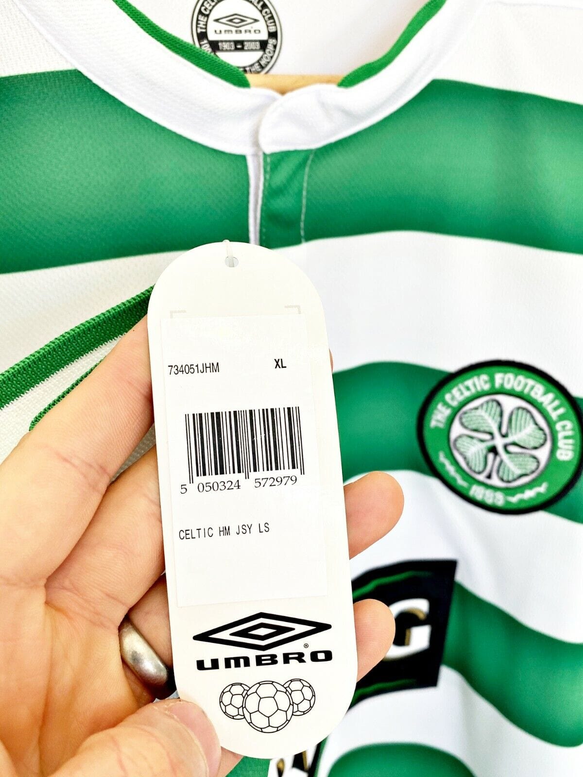 2003/04 LENNON #18 Celtic Vintage Umbro CL Home Football Shirt (XL) BNWOT