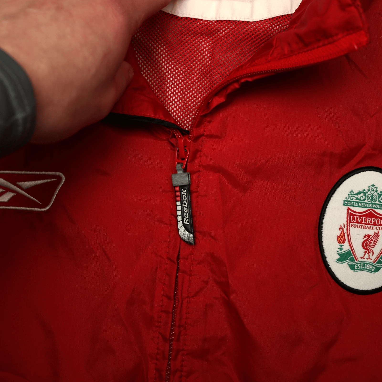 2003/04 Liverpool Vintage Reebok Football Rain Coat Jacket (S/M)