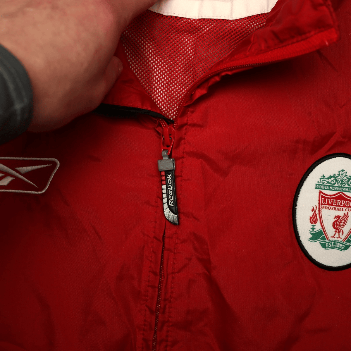 2003/04 Liverpool Vintage Reebok Football Rain Coat Jacket (S/M)