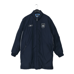 2003/04 MANCHESTER CITY Vintage Reebok Padded Football Bench Coat Jacket (M)