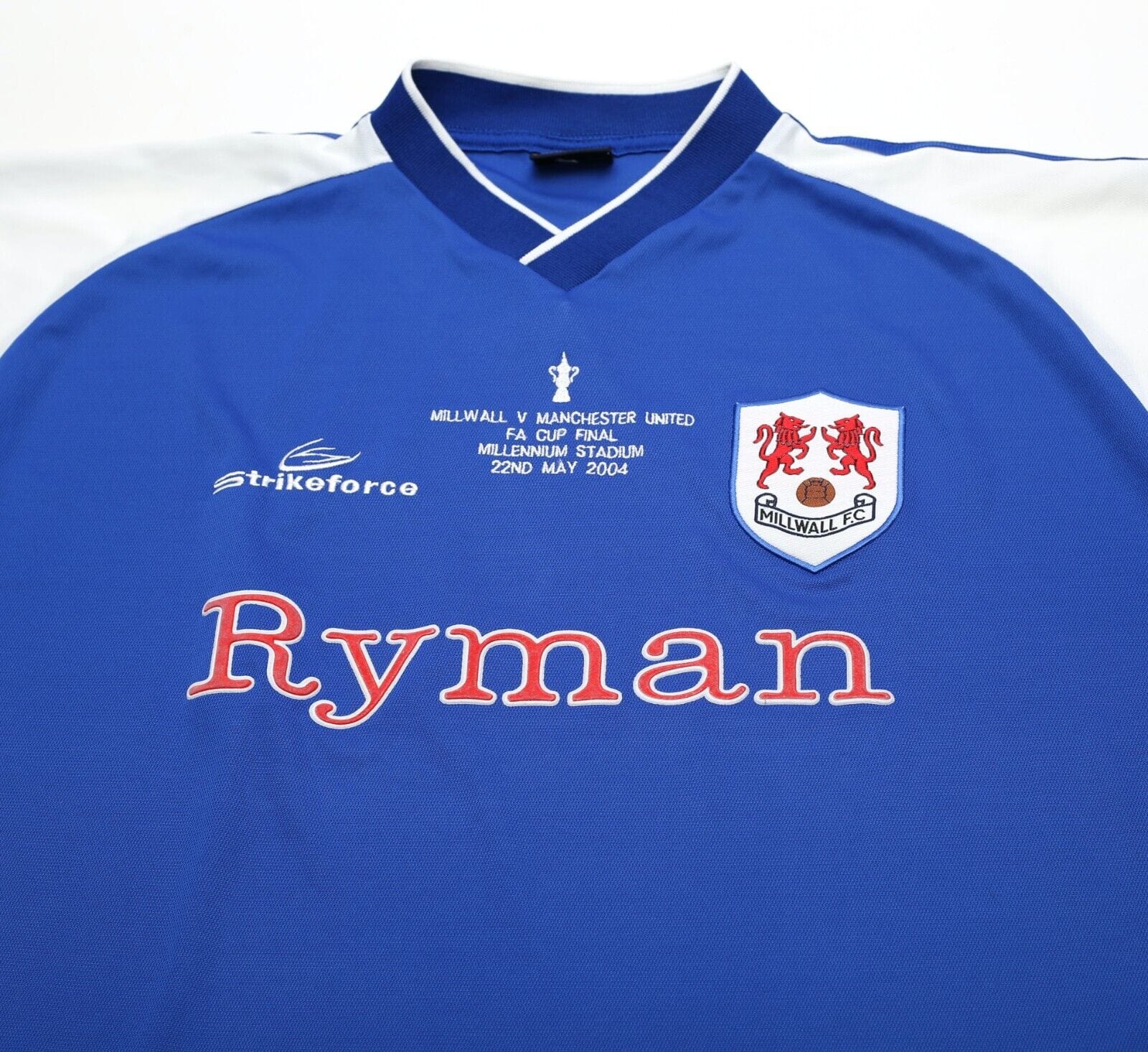 2003/04 MILLWALL Vintage Strikeforce FA Cup Final Home Football Shirt Jersey XL
