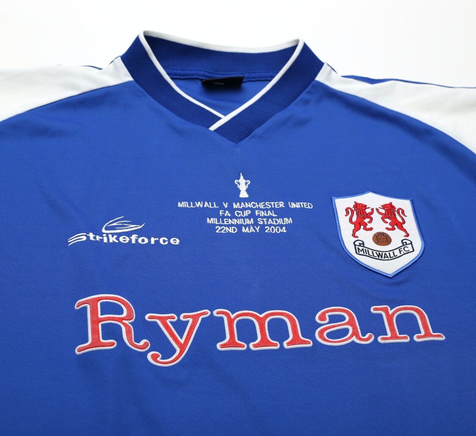 2003/04 MILLWALL Vintage Strikeforce FA Cup Final Home Football Shirt Jersey XL