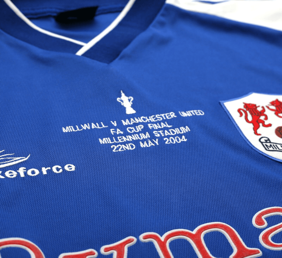 2003/04 MILLWALL Vintage Strikeforce FA Cup Final Home Football Shirt Jersey XL